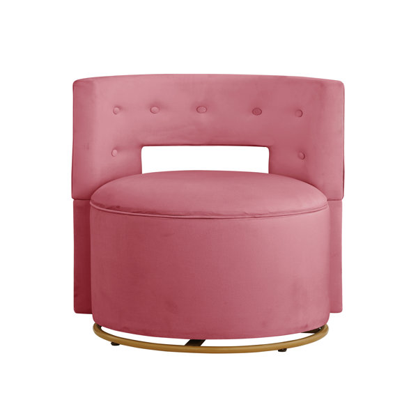 Mercer41 Kizzey Velvet Swivel Barrel Chair Wayfair